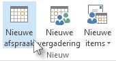 Opdracht Nieuwe afspraak op het lint