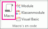 De knop Macro op het tabblad Maken.