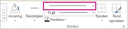 Kies de lijnstijl voor uw rand