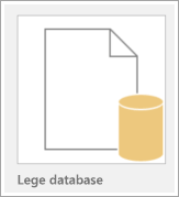 Pictogram van een lege database