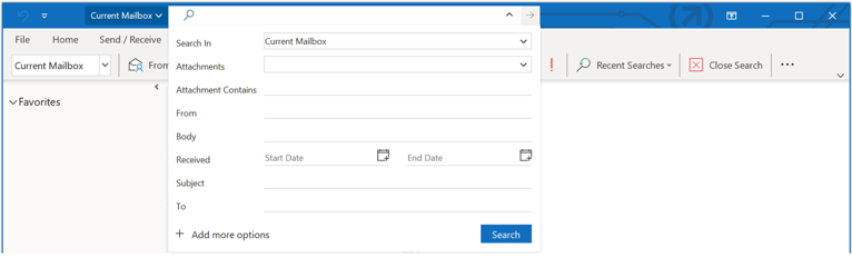 Geavanceerd zoeken gebruiken in Outlook