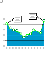 Line graph with emphasized data points