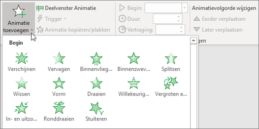 Animatie toevoegen in PowerPoint in Office 365