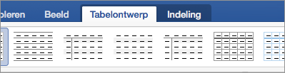 Shows the Table Design and Layout tabs for managing tables