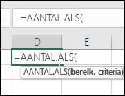 Formulesyntaxis als tekst met aanwijseffect