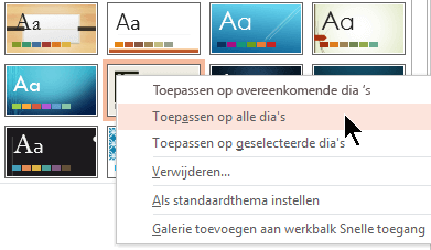 Toepassen op alle dia's