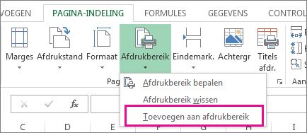 Toevoegen aan afdrukbereik