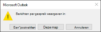 Gespreksweergave voor alle postvakken of deze map