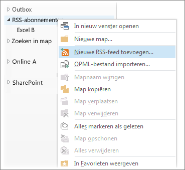 Een RSS-feed toevoegen