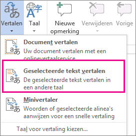 Geselecteerde tekst vertalen