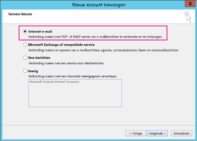 Internet-e-mail kiezen