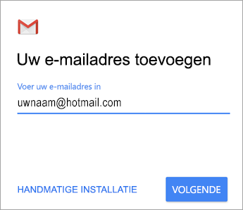 Uw e-mailadres toevoegen