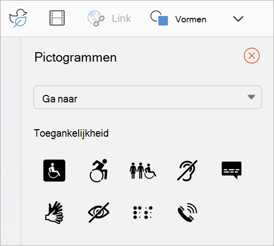 Het pictogram selecteren.