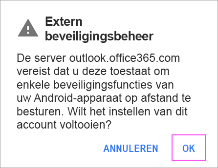 Klik op OK als u een prompt krijgt.