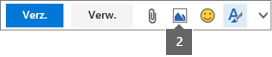 Met het pictogram Afbeelding invoegen kunt u bestanden invoegen vanuit OneDrive of uw computer.