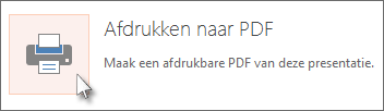 Dia's afdrukken als een PDF