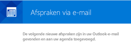 Outlook kan gebeurtenissen maken op basis van uw e-mailberichten