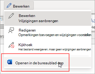 Opdracht Openen in bureaublad-app