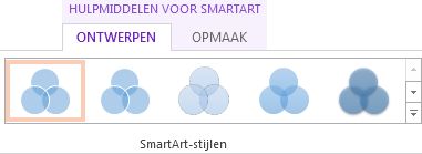 Groep SmartArt-stijlen op het tabblad Ontwerp van Hulpmiddelen voor SmartArt