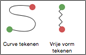 Padanimatieknoppen Curve of Vrije vorm