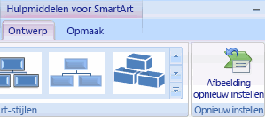 Hulpmiddelen voor SmartArt - Opnieuw instellen