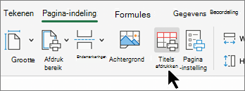 Knop Schermafbeelding van knop Titels afdrukken