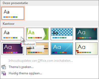 Het Office-thema kiezen