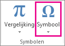 Opdracht Symbool op het tabblad Invoegen