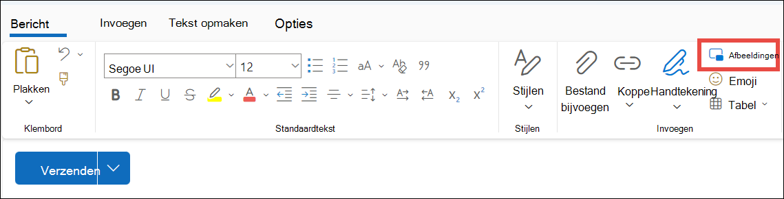 Afbeeldingen invoegen in nieuwe Outlook