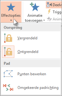 een animatiepadeffect bewerken