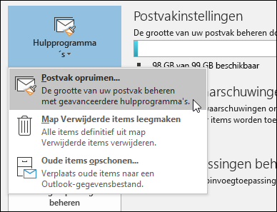 Postvak opschonen