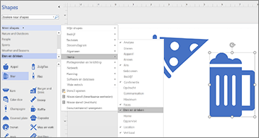 Diagram met twee pictogrammen