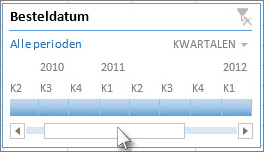 Schuifbalk van tijdlijn