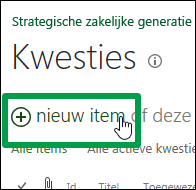 Nieuw item