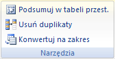 Obraz Wstążki programu Excel