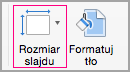 Kliknij pozycję Rozmiar slajdu
