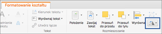Przycisk Obróć na karcie Formatowanie