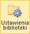 Przycisk Ustawienia biblioteki na wstążce biblioteki programu SharePoint Foundation