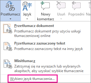 Wybierz język tłumaczenia