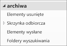 Rozwiń plik archiwum w okienku nawigacji, aby wyświetlić jego podfoldery.