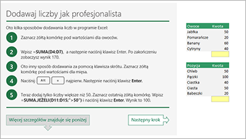 Przewodnik po programie Excel