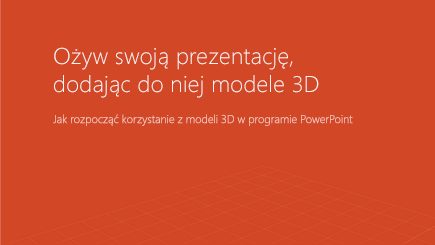 Zrzut ekranu przedstawiający okładkę szablonu 3D programu PowerPoint