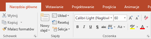 Zakreślacz tekstu na wstążce w programie PowerPoint.