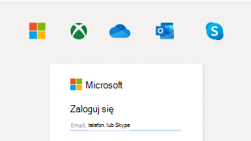 Obraz przedstawiający logowanie się przy użyciu konta Microsoft