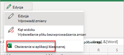 Otwiera aplikację na komputerze