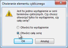 Opcja wyboru całej serii spotkań