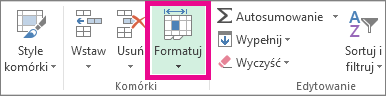 Na karcie Narzędzia główne kliknij pozycję Format