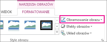 Polecenie Obramowanie obrazu na karcie Narzędzia obrazów > Formatowanie