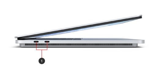 Objaśnienia portów USB-C w Surface Laptop Studio