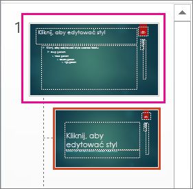 Miniatura wzorca slajdów w widoku wzorca slajdów